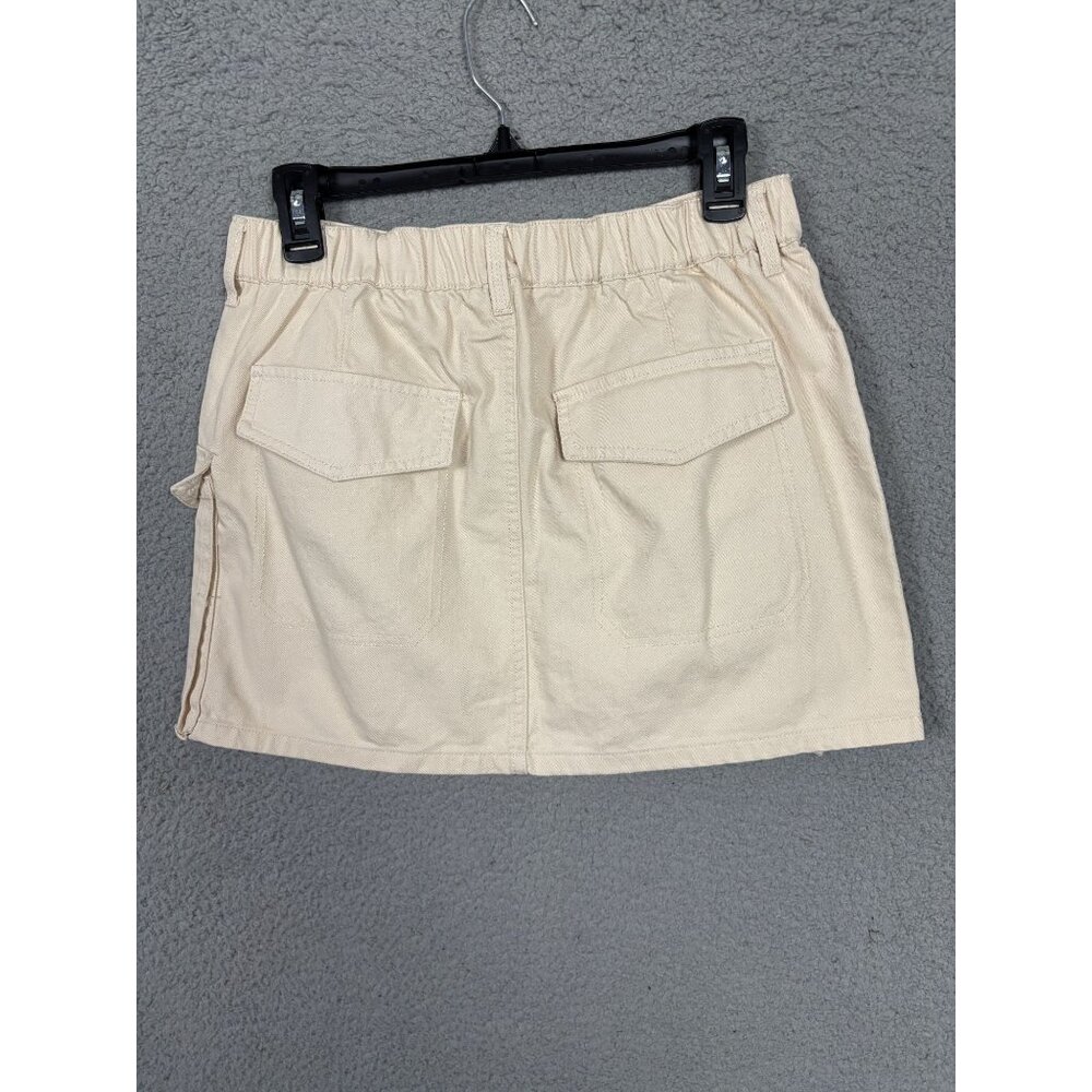 Indigo Rein Juniors' Women's Cargo Mini Skirt Taupe (Cream) Medium New With Tags - Picture 4 of 7